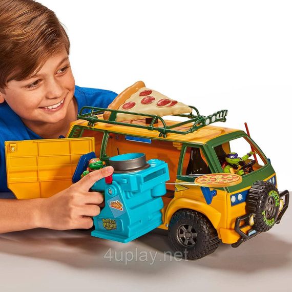 Черепашки-ниндзя Боевая машина Фургон доставки пиццы Оригинал TMNT Pizza Fire Delivery Van стреляет пиццей | Зображення 4