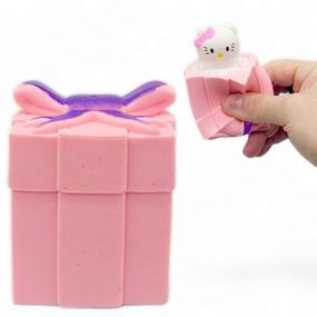Уцінка. Іграшка-антистрес "Hello Kitty в подарунку" (рожевий) порваний