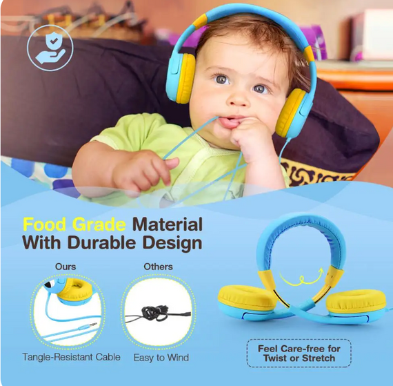 Дротові навушники, дротяні навушники для дітей, дитячі навушники Mpow | Зображення 2