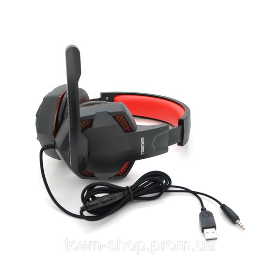 Игровые наушники с микрофоном iKAKU KSC-713 ZHANHUN, Black-Red, Box | Зображення 1
