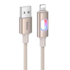 Дата кабель Hoco U144 New USB to Lightning 2.4A (1.2m) Gold
