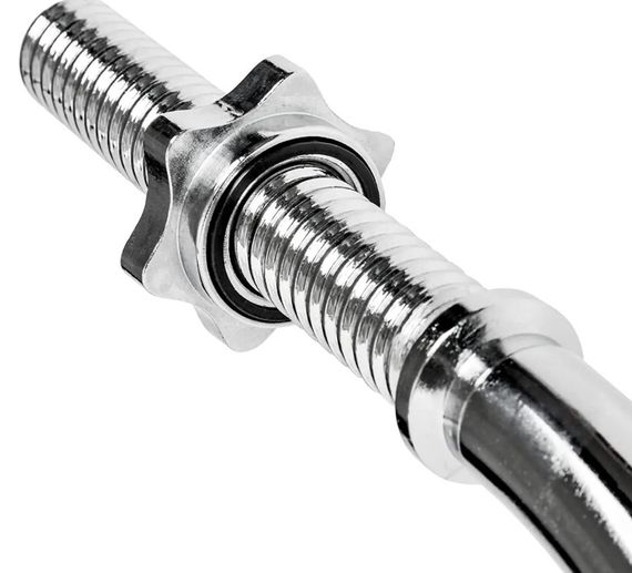 Гриф для штанги Toorx W-подібний 120 см 25 мм з гвинтовими замками (BCV-120) | Зображення 3