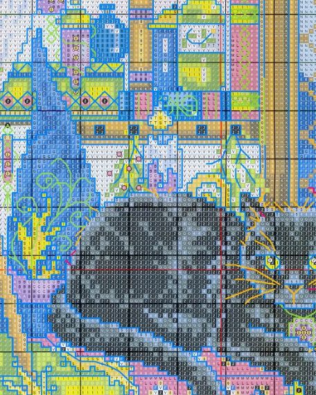 Набор для вышивания по нанесённой на канву схеме "Black Cat". AIDA 14CT printed, 22*30 см | Зображення 3