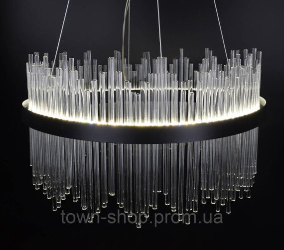 Люстра потолочная LED J881-600-bk Черный 50-180х60х60 см. | Зображення 9