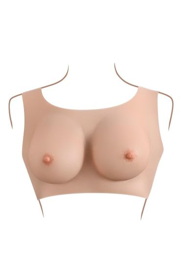 Накладні груди топ Gender X Undergarments Plate C-Cup бежеві, 28 см sexstyle | Зображення 1