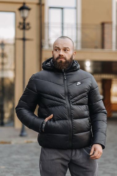 Зимовий пуховик Nike наповнювач PrimaLoft чорний | Зображення 2