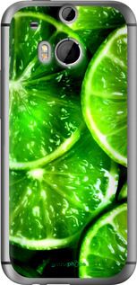 Чохол на HTC One M8 Зелені часточки лимона "852u-30-2448"