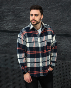 Рубашка байка Топ бело-черный S M