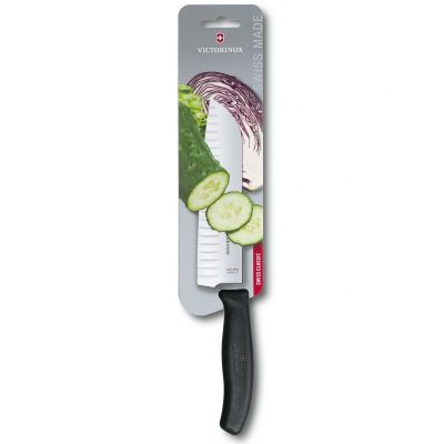 Кухонний ніж Victorinox SwissClassic Santoku 17 см Black (6.8523.17B)