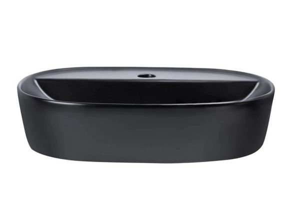 Комплект Qtap Scorpio: Раковина накладна овальна 500x380x120 мм Matt Black + Донний клапан PU03 (QT142202MBMBN47312) | Зображення 5