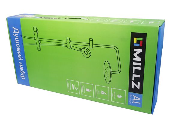 Душова система MILLZ зі змішувачем на 3 функції чорний MRS-AL-C200 (black) 1/5 | Зображення 6