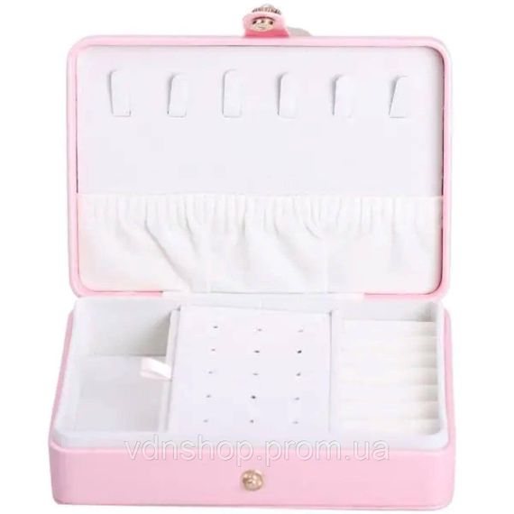 Скринька для прикрас з еко шкіри 16×11×4.7 см органайзер для ювелірних виробів HP-5-30P