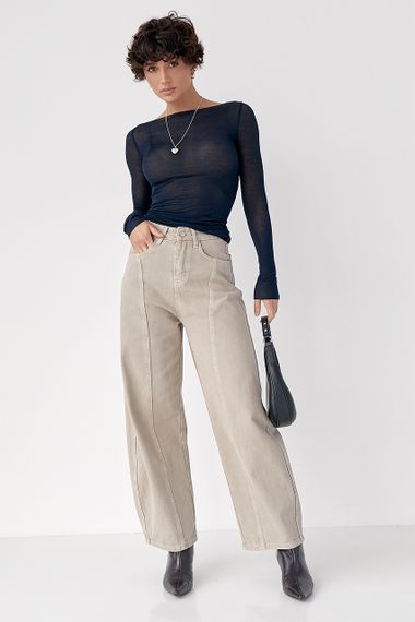 Котонові штани багі - бежевий цвет, M (є розміри) | Зображення 2