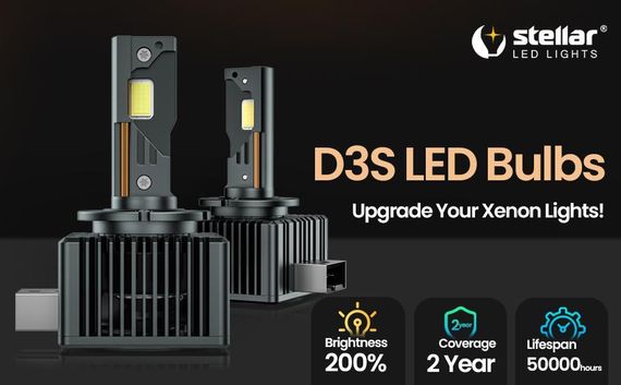 LED автолампа D3S STELLAR D серии 70W 4400Lm 6000K CANBUS гарантия 24 мес | Зображення 1