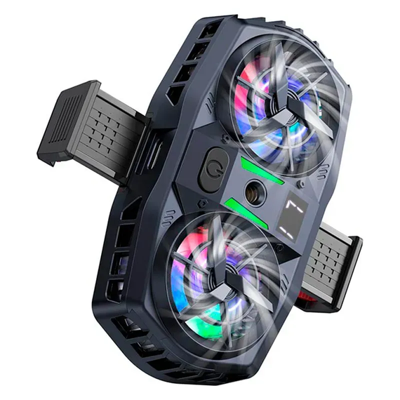 Кулер для охолодження для мобільного телефону Hoco GM36 | смартфона на IOS Android Андроїд |4.5-7" затискач| Чорний | Зображення 5