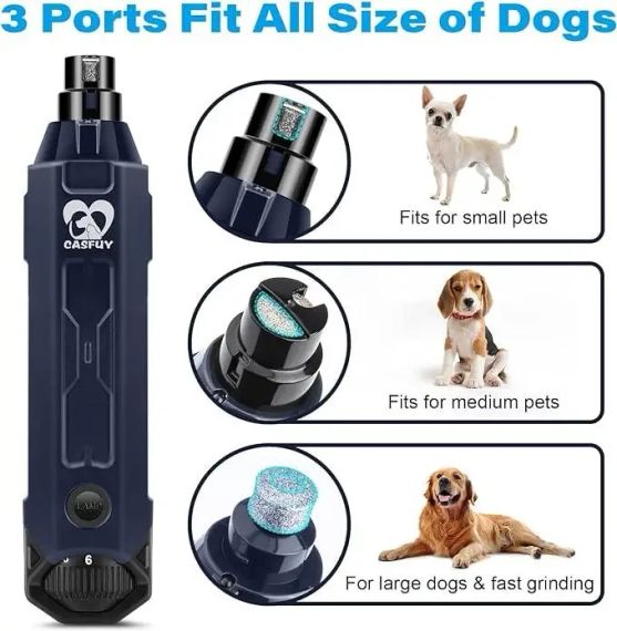 Триммер для кігтів собак Casfuy Professional Pet Nail Grinder N60 (чорний) | Зображення 5