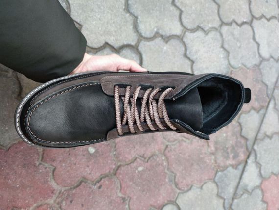 Коричневые ботинки большой размер обуви - 46 размер (30,6 см) | Зображення 2