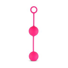 Вагинальные шарики со смещенным центром тяжести Love Balls With Counterweight - Pink Sex Aura