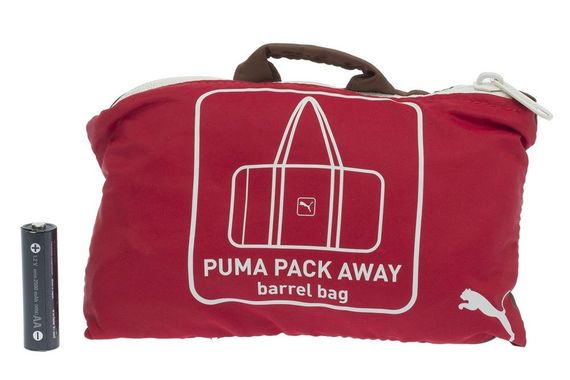Спортивная сумка Puma Pack Away Barrel красная на 40л | Зображення 3