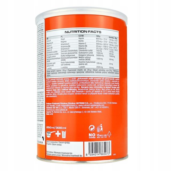 Для суглобів і зв'язок Nutrend Flexit Drink 400 g (Strawberry) | Зображення 2