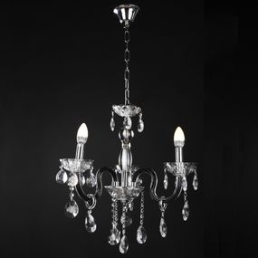 Люстра свеча подвесная хрустальная E14 40W CH (BCL-383S/3)