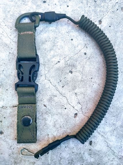 Тренчик з фастексом страховий шнур швидкоз'єднаний паракорд олива ms | Зображення 1