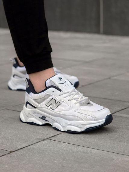 Кросівки New Balance  замш/шкіра/3D сітка колір білий, чорний | Зображення 2