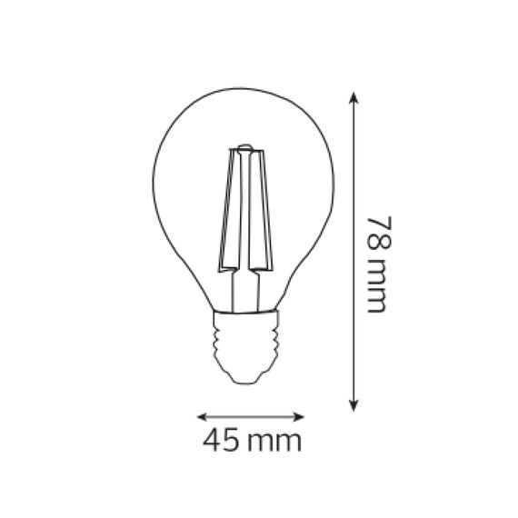Лампа світлодіодна "FILAMENT BALL-6" 6W 2700К  E27 | Зображення 1