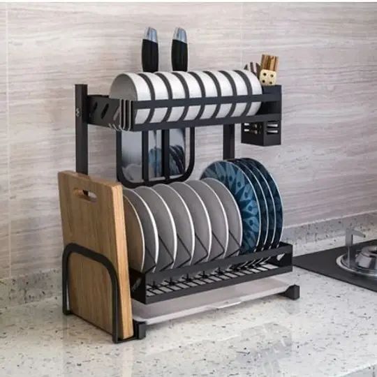Органайзер-полиця для посуду 2 яруси настільна сушарка MJ-4014 | Зображення 1