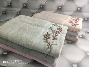 Рушники з 3D вишивкою Mame 3D Vetka 70х140см Махра набір 6шт