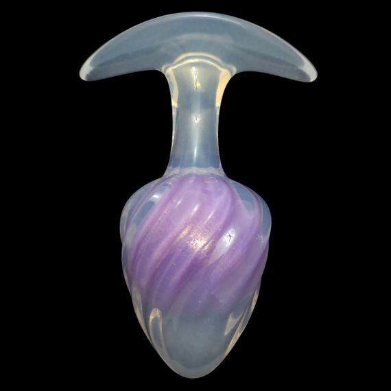 Люмінесцентна анальна пробка UNIVIBE, силіконова з кулькою всередині, фіолетова, 9.5 х 6.5 см sexstyle | Зображення 3