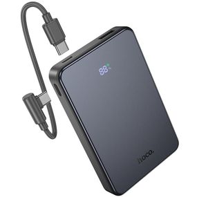 Портативний ЗП Power Bank Hoco J170 Starlight 22.5W+PD20W with cable 10000 mAh Metal gray