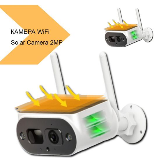 Камера видеонаблюдения WiFi Solar Camera 2MP XPRO FHD - Содержит две батареи 18650 20 (MER-15339_1519) | Зображення 1