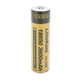 Акумулятор 18650 Li-Ion LiitoKala Lii-36S(TIP TOP), 3600mAh (3300-3600mAh), 3.7V (2.75-4.2V), Yellow