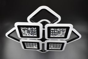 Люстра світлодіодна стельова LED світильник для квартири на стелю лед з пультом 26121 Чорний 11х54х62 см.