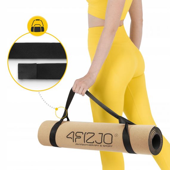 Килимок (мат) спортивний 4FIZJO Cork 183 x 61 x 0.4 см для йоги та фітнесу 4FJ0590 (P-5907739319562) | Зображення 2