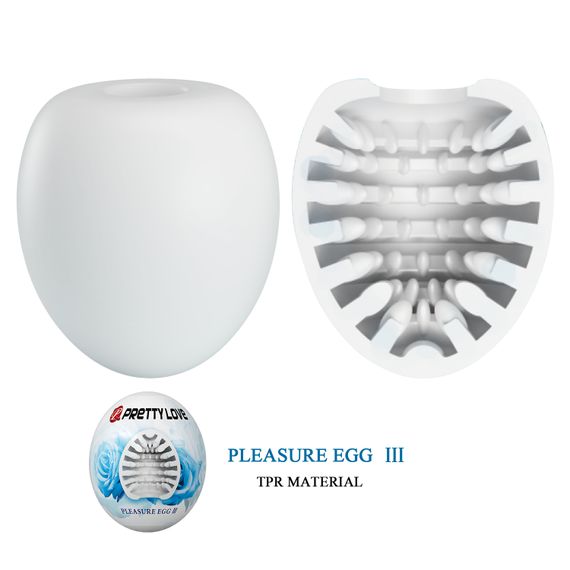 Мастурбатор - Pretty Love Pleasure Egg Masturbator White | Зображення 2