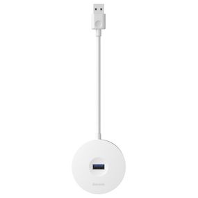 Перехідник HUB Baseus Round Box USB to USB 3.0 + 3USB 2.0 (CAHUB-F) Білий