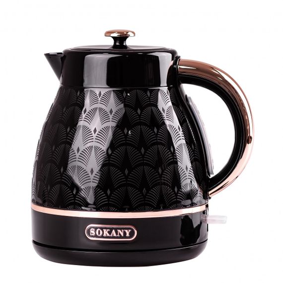 Електрочайник Sokany SK1030B 1.7 літра безшумний чорний