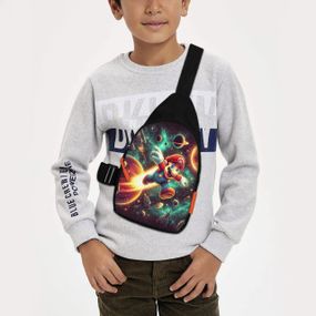 Сумка через плече дитяча Супер Маріо 29х17 см сумка слінг для хлопчика (02171)