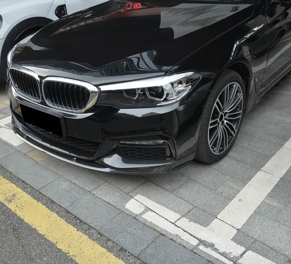 Накладка на передній бампер Lip V6 (для M-Sport 2017-2020, Карбон) для BMW 5 серія G30/31 рр | Зображення 4