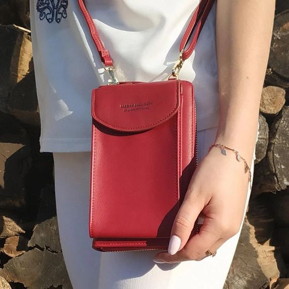 Женский кошелек Baellerry N8591 Red сумка-клатч для телефона денег банковских карт | Зображення 2