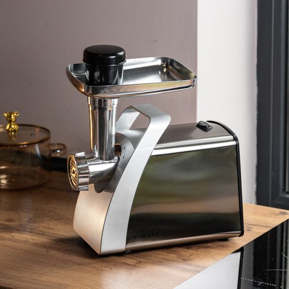Мясорубка Sokany SK-06001 электрическая 2400 Вт сталь | Зображення 8