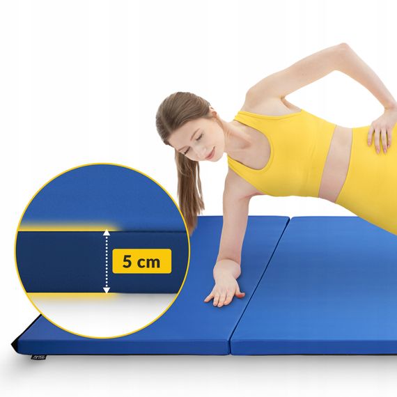 Мат гімнастичний складаний 4FIZJO XL 240 x 120 x 5 см Blue (P-5907739319715) | Зображення 2