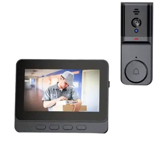 Домофон  беспроводной SMART M165 Bluetooth звонок с камерой Черный