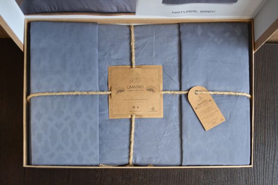 Постельное белье Limasso Jacquard Ranforse 200 х 220 см Catena Natural Grey | Зображення 3