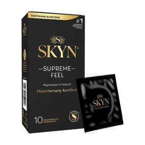Ультратонкие безлатексные презервативы SKYN Supreme Feel 10 шт, 0,035 мм, естественная текстура кожи Sex Aura