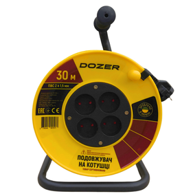 Подовжувач на котушці DOZER б/з ПВС 30м (2,0 х 1,5)