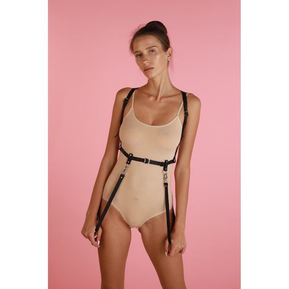 Портупея One Size K36.1, натуральна шкіра, чорна | Зображення 2