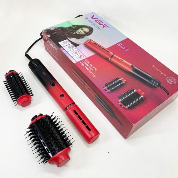 Випрямляч для волосся професійний VGR, Функціональна щітка для сушіння, Фен електричний настінний FC-47 | Зображення 3